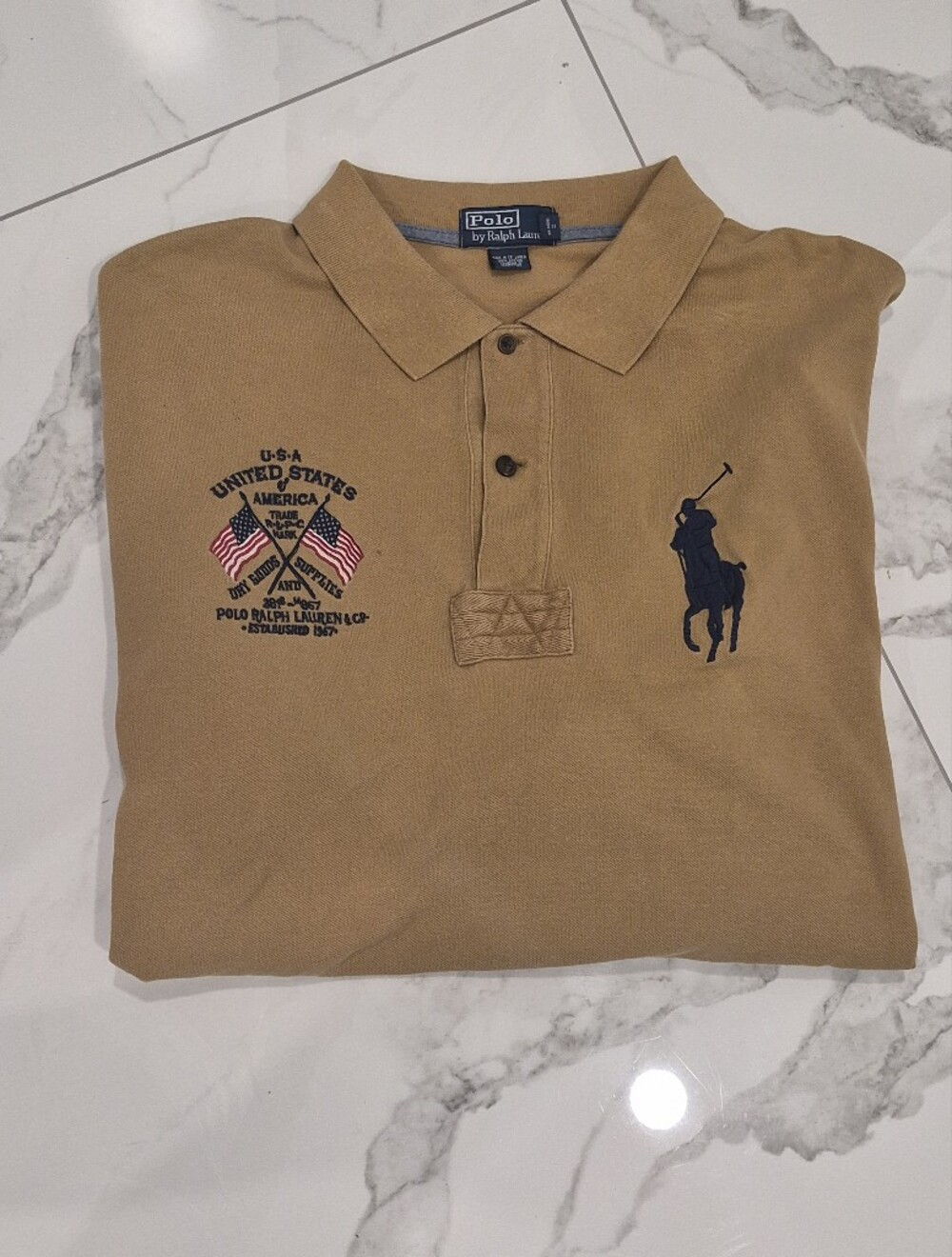 vintage Polo by Ralph Lauren mens big pony dry goods polo shirt 2xlt